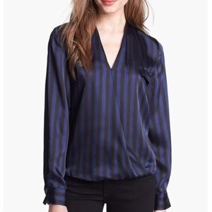 Vince Camuto Stripe Wrap Blouse